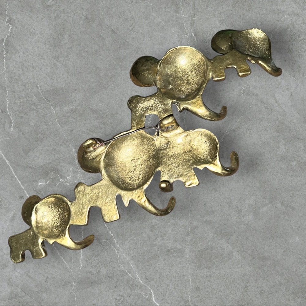 Rare Walter Bosse Brass Elephants Key Hanger Mid Century Key Hooks Austria - Picture 4 of 6